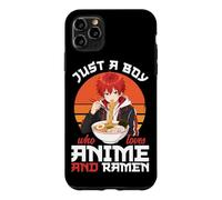 Custodia per iPhone 11 Pro Max Just A Boy Who Loves Anime E Ramen giapponese Noodle Bowl