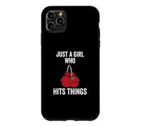 Custodia per iPhone 11 Pro Max Just a Girl Who Hits Things - Guantoni da boxe da donna