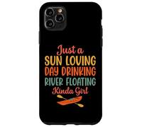Custodia per iPhone 11 Pro Max Just a Sun Loving Day Bere Divertente Galleggiante Viaggio Galleggiante