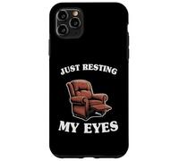 Custodia per iPhone 11 Pro Max Just Resting My Eyes - Poltrona umoristica da uomo, con scritta "Daddy Grandpa"