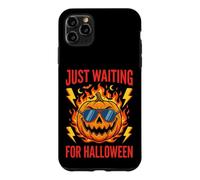 Custodia per iPhone 11 Pro Max Just Waiting For Halloween Pumpkin Occhiali da sole