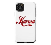 Custodia per iPhone 11 Pro Max KARMA - GRASSETTO GRANDE TESTO ROSSO PROGETTATO