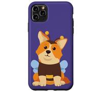 Custodia per iPhone 11 Pro Max Kawaii Corgi Bee In Un Divertente Pet Costume Cucciolo Cane Corgi