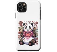 Custodia per iPhone 11 Pro Max Kawaii Panda with Heart Sweet Panda Bear with a Heart Symbol