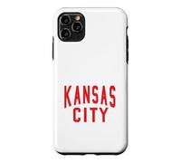 Custodia per iPhone 11 Pro Max Kc Rosso e Nero Kansas City Old School Throwback