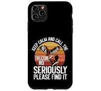 Custodia per iPhone 11 Pro Max Keep Calm and Call the Falcon divertente falconeria