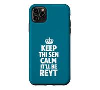 Custodia per iPhone 11 Pro Max Keep Calm the Yorkshire Way Testo bianco