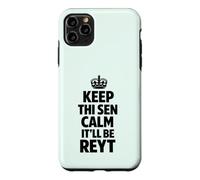 Custodia per iPhone 11 Pro Max Keep Calm the Yorkshire Way Testo nero
