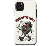 Custodia per iPhone 11 Pro Max King of the Coals Retro Cartoon BBQ Kettle Grill Grill