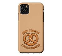 Custodia per iPhone 11 Pro Max Knot Tonight I Have A Headache Funny Food Pretzel Sarcastico