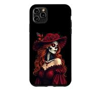 Custodia per iPhone 11 Pro Max La Catrina Mysterious Beauty Dia de los Muertos Farfalla