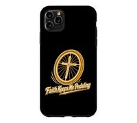 Custodia per iPhone 11 Pro Max La fede mi fa pedalare in bicicletta cristiana