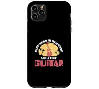 Custodia per iPhone 11 Pro Max La felicità è il sole e una piccola chitarra divertente suonatore di ukulele