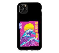 Custodia per iPhone 11 Pro Max La Grande Onda, Vaporwave Anime Estetica Glitch Giapponese