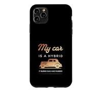 Custodia per iPhone 11 Pro Max La mia auto è ibrida, brucia gas e gomma