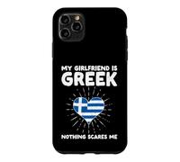 Custodia per iPhone 11 Pro Max La mia ragazza è greca Niente mi spaventa - Grecia Cuore