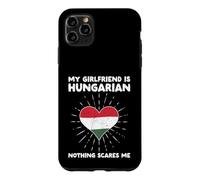 Custodia per iPhone 11 Pro Max La mia ragazza è ungherese Niente mi spaventa - Ungheria Cuore