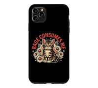 Custodia per iPhone 11 Pro Max La rabbia mi consuma gatto Desing