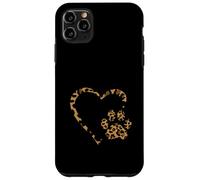 Custodia per iPhone 11 Pro Max La strada verso il mio cuore impronte di zampe di animali leopardati