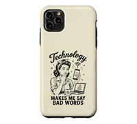 Custodia per iPhone 11 Pro Max La tecnologia mi fa dire cattive parole divertenti umorismo tecnico