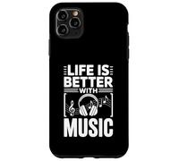 Custodia per iPhone 11 Pro Max La vita è migliore con la musica
