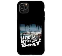 Custodia per iPhone 11 Pro Max La vita è migliore su una barca a vela marinaio barca a vela