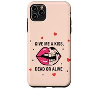 Custodia per iPhone 11 Pro Max Labbra Bacio Scuro Umorismo Amore Ragazza Gotico
