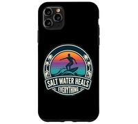 Custodia per iPhone 11 Pro Max L'acqua salata guarisce tutto Surf Surfing Surf Board Amante