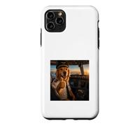 Custodia per iPhone 11 Pro Max Le turbolenze formano il carattere Golden Retriever Pilota