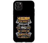 Custodia per iPhone 11 Pro Max Legend February 1962 Vintage 64th Birthday Tees Made in 1962