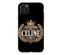 Custodia per iPhone 11 Pro Max Legendary Celine Royal Crown Crest Nome Grafico Personalizzato Regale