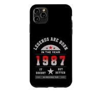 Custodia per iPhone 11 Pro Max LEGENDS ARE BORN 1987 Compleanno Vintage Retro 80s Cult