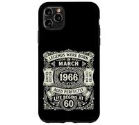 Custodia per iPhone 11 Pro Max Leggende nate nel marzo 1966 60° compleanno 60 anni