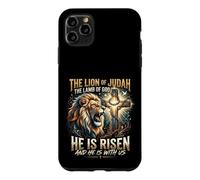 Custodia per iPhone 11 Pro Max Leone di Giuda, è risorto. Fede sulla croce, vince la paura.