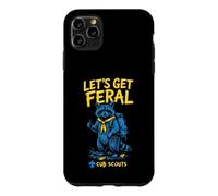 Custodia per iPhone 11 Pro Max Let's Get Feral! Hiking Cub Scout Racoon Scouting America