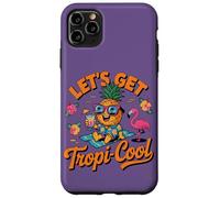Custodia per iPhone 11 Pro Max Lets Get Tropi Cool Ananas Occhiali da sole Beach Summer