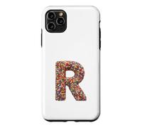 Custodia per iPhone 11 Pro Max Letter R Candy Rainbow Sprinkles Monogram Men, Women, Kids