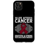 Custodia per iPhone 11 Pro Max Life After Cancer Head and Neck Cancer Awareness Survivor