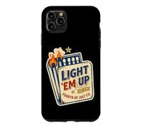 Custodia per iPhone 11 Pro Max Light Em Up Quarto di luglio patriottico Vintage Matchbook USA