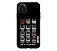 Custodia per iPhone 11 Pro Max Linee ferroviarie della metropolitana di Tokyo Kanji Marunouchi Ginza Hibiya Oedo
