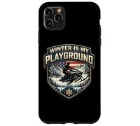 Custodia per iPhone 11 Pro Max L'inverno è il mio parco giochi motoslitta americano neve slitta USA