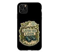 Custodia per iPhone 11 Pro Max LISTEN THEN LOOK Ascolto degli uccelli nel bosco