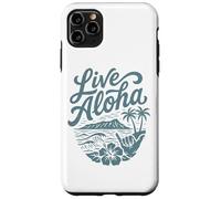 Custodia per iPhone 11 Pro Max Live Aloha Shaka Surf Wave Ibisco Hawaii DiamondHead Art