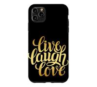 Custodia per iPhone 11 Pro Max Live Laugh Love Tee shirts, Inspiration Cool Quotes Graphic