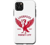 Custodia per iPhone 11 Pro Max Liverpool Mersey City Since 1207 - Stampa grande con uccellino, colore: Rosso