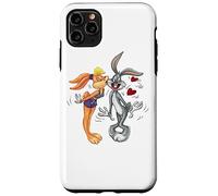 Custodia per iPhone 11 Pro Max Looney Tunes Bugs and Lola Kiss Valentine's Day