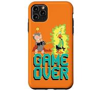 Custodia per iPhone 11 Pro Max Looney Tunes Porky and Daffy Game Over