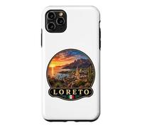 Custodia per iPhone 11 Pro Max Loreto Tramonto Paesaggio Panoramico Vista Spiaggia