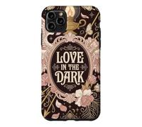 Custodia per iPhone 11 Pro Max Love in the Dark, arte floreale romantica vintage con ali d'angelo