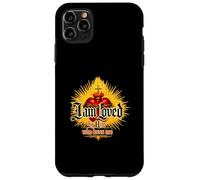 Custodia per iPhone 11 Pro Max Loved by Him Religious Christian citazione cuore Gesù Amore